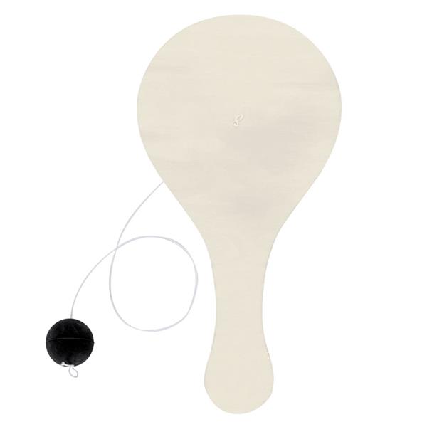 Raquete de Madeira para Pintar e com Bola