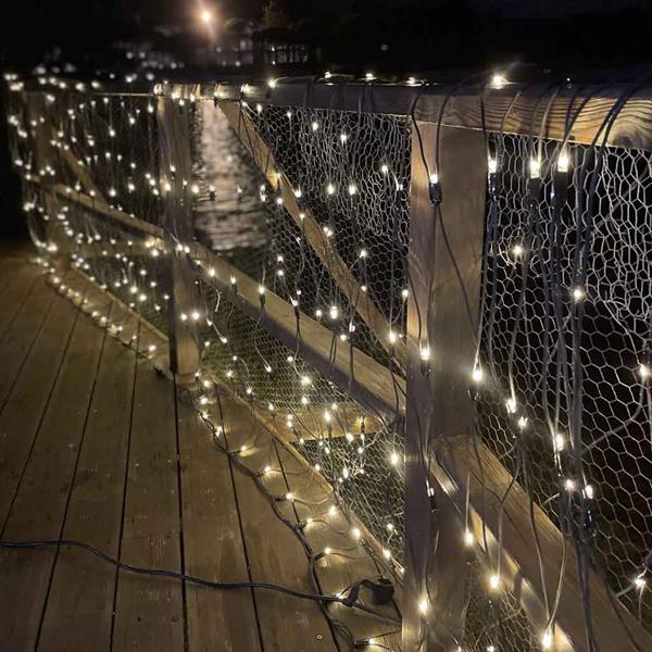 Rede 216 Leds Branco Quente IP44, 2x3 mt