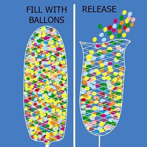 Rede Largada de 200 Balões em Polyester