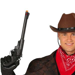 Revolver Cowboy de Canhão Comprido, 43 cm