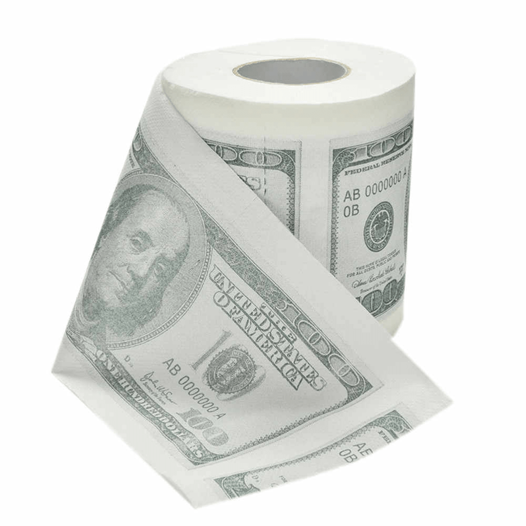 Rolo Papel Higiénico Cómico Notas Dolar