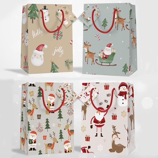 Saco de Papel Desenhos Natalícios Grande