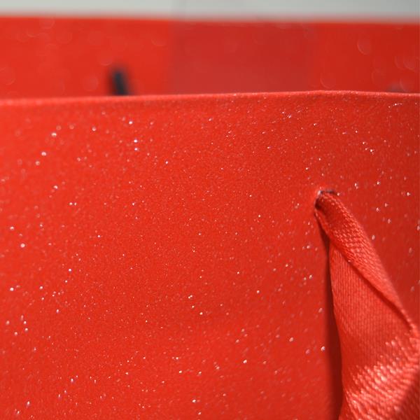 Saco Presente Pequeno Vermelho com Glitter