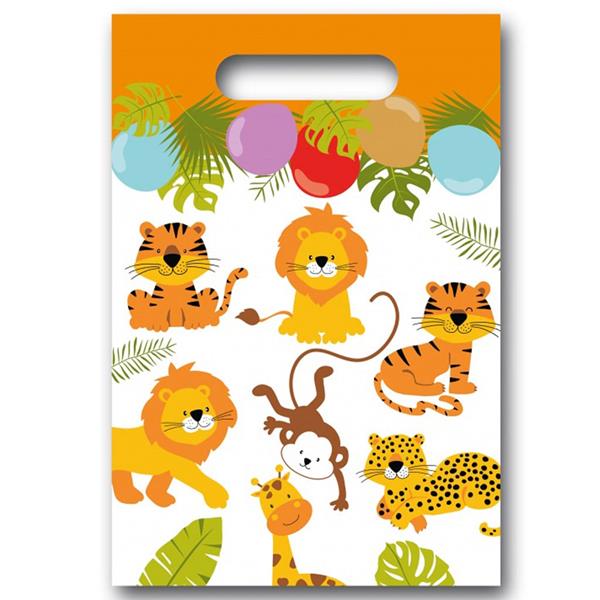 Sacos Animais da Selva Felizes, 6 unid.