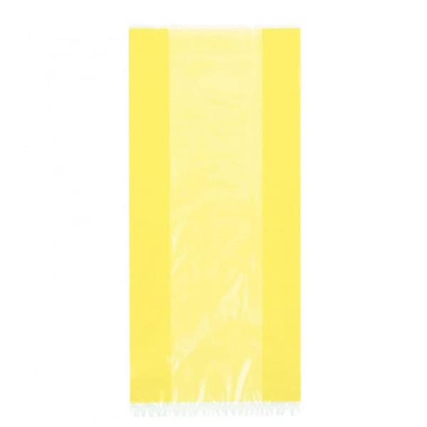 Sacos Gomas Retangular Amarelo, 30 unid.