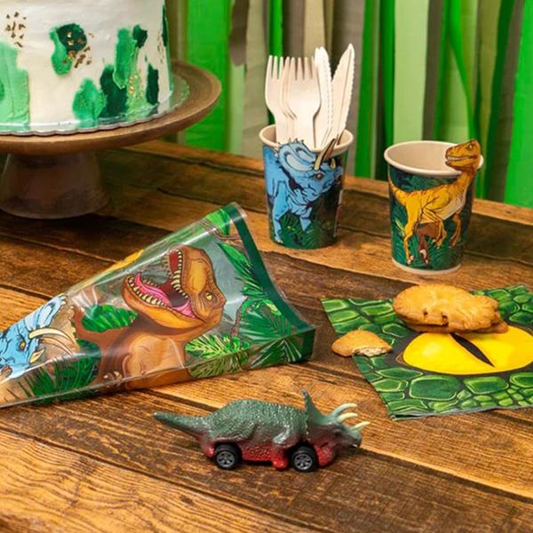 Sacos Gomas Triangulares Dinossauros, 10 unid.