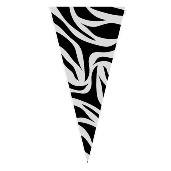 Sacos Gomas Triangulares Padrão Zebra, 10 unid.