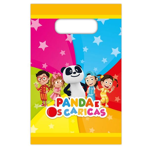 Sacos Panda em Plástico, 8 unid.