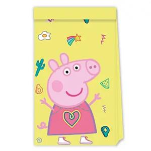 Sacos Papel Porquinha Peppa Pig, 4 unid.