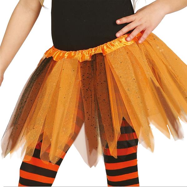 Saiote Tutu Brilhante Laranja/Preto, Criança