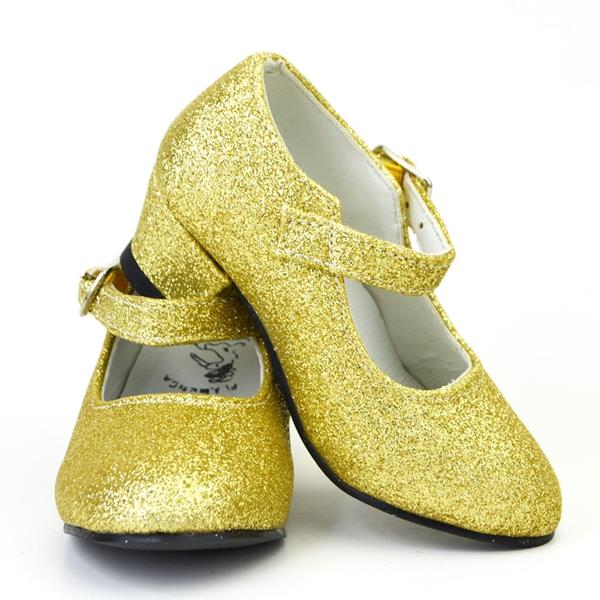 Sapatos Dourado com Glitter