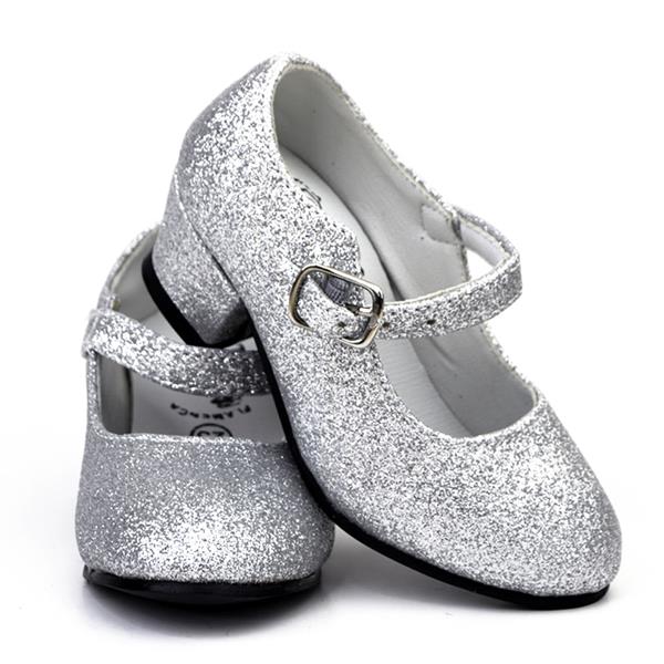 Sapatos Prateado com Glitter