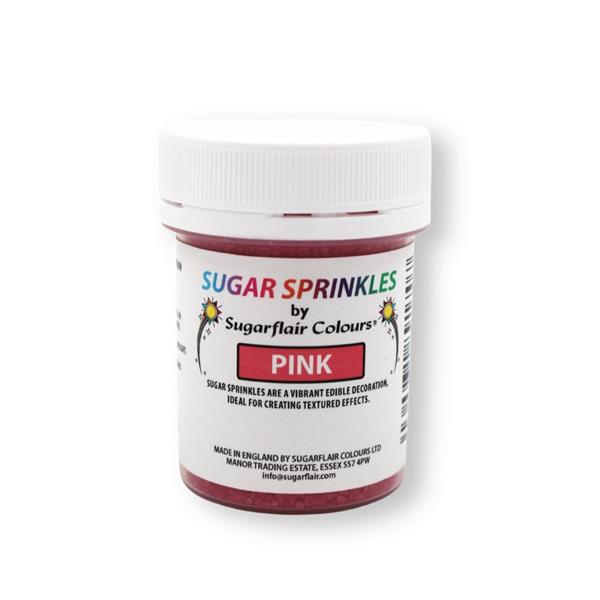 Sprinkles Açúcar Granulado Rosa, 40 gr.