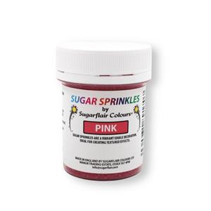 Sprinkles Açúcar Granulado Rosa, 40 gr.