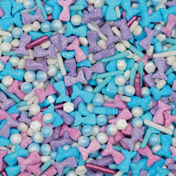 Sprinkles Mix Sereia Rosa, Roxo e Azul, 65 gr.