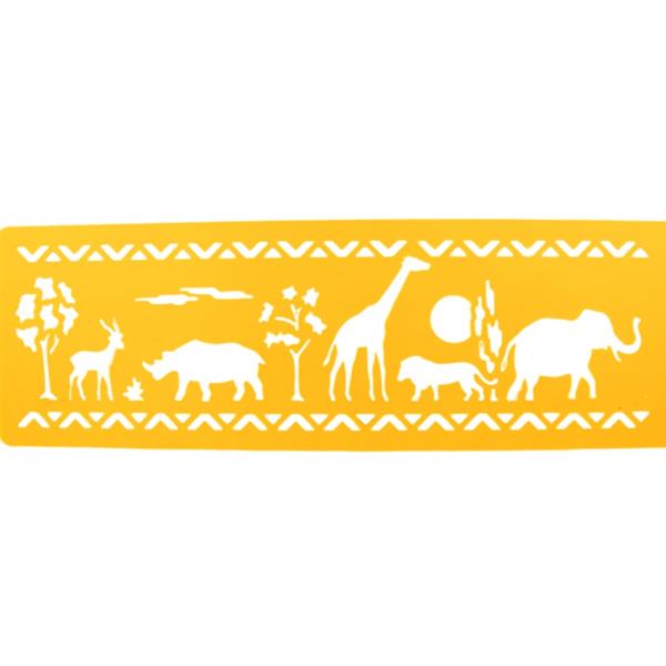 Stencil Animais da Selva, 30x8 cm