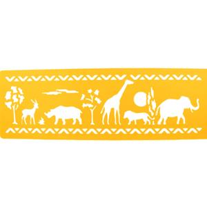 Stencil Animais da Selva, 30 x 8 cm