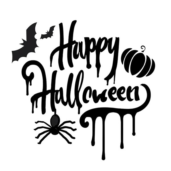 Stencil Happy Halloween para Bolos