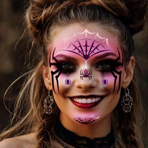 Stencil Maquilhagem Aranhas e Teias