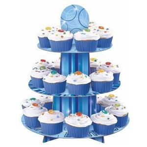 Suporte Cupcakes Azul, 24 unid.