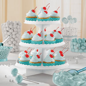 Suporte Cupcakes Branco, 3 Andares