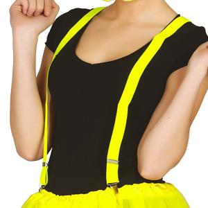 Suspensórios Amarelo Fluorescente