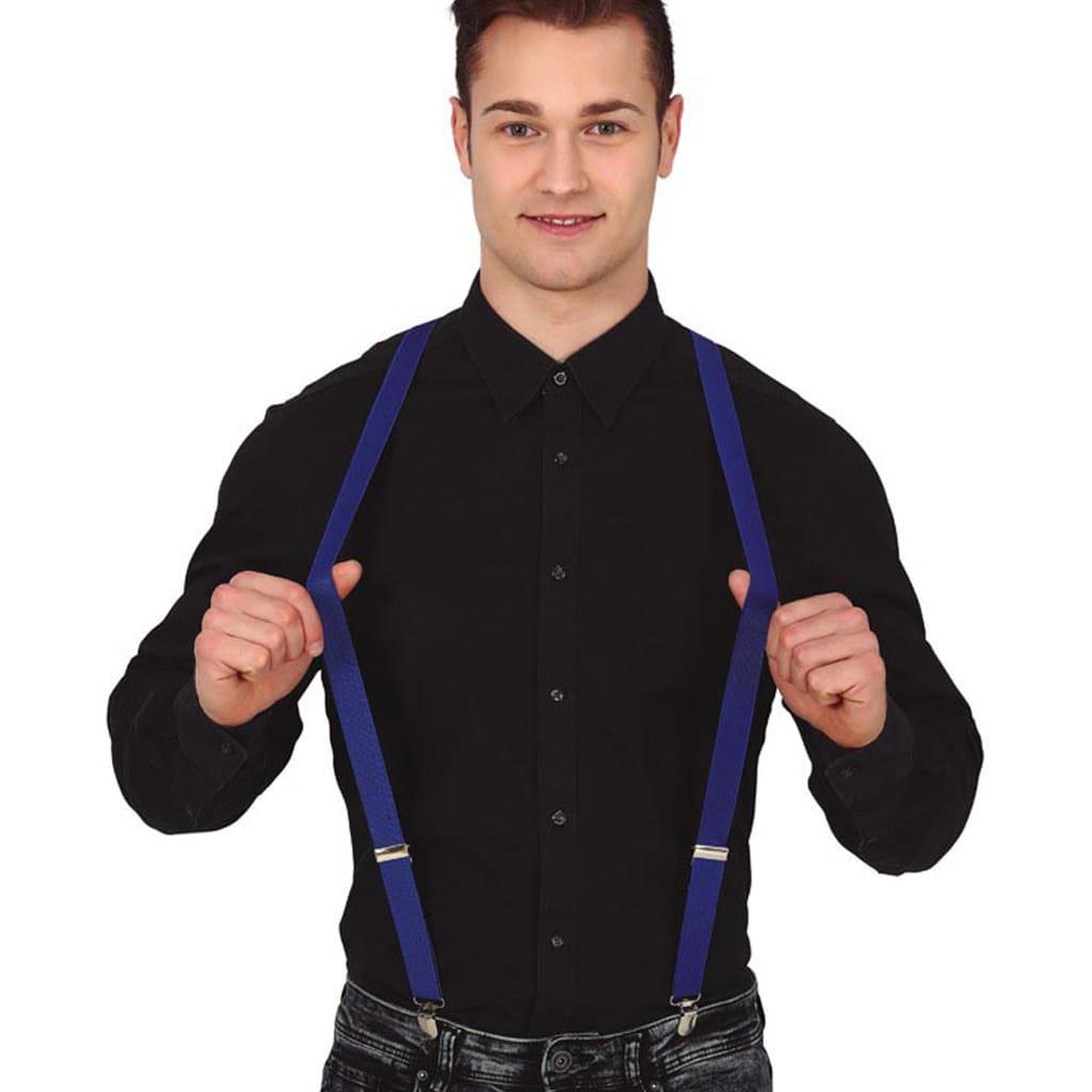 Suspensórios Azul Elásticos Lisos