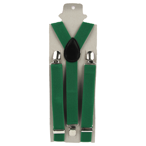 Suspensórios Verdes Elásticos Lisos