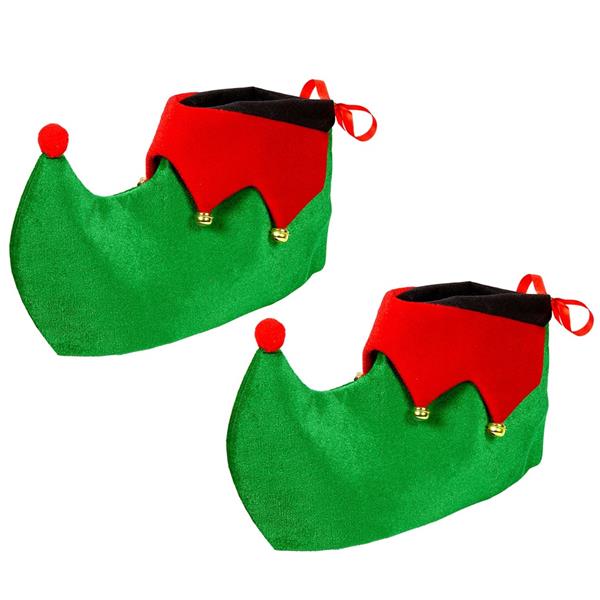 Tapa Sapatos de Elfo Verde com Guizos