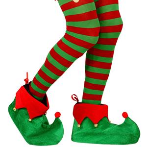 Tapa Sapatos de Elfo Verde com Guizos