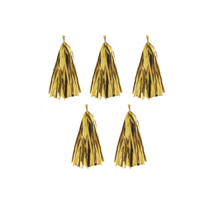 Tassel Dourado para Balões, 5 Unid.