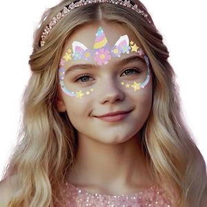 Tatuagem Adesiva com Flores e Estrelas