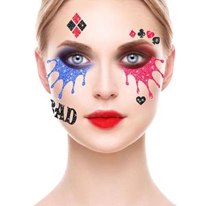 Tatuagem Adesiva Glitter Arlequina Dangerous