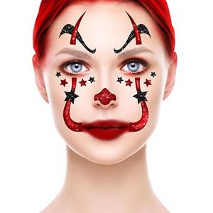 Tatuagem Adesiva Glitter Palhaço Assassino