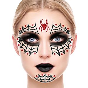 Tatuagem Adesiva Glitter Teias e Aranha