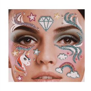 Tatuagem Adesiva Unicórnio Brilhante