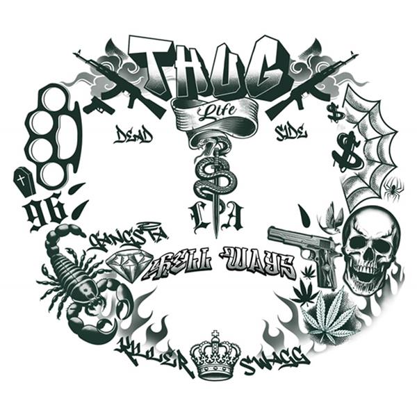 Tatuagem Facial Thug Life