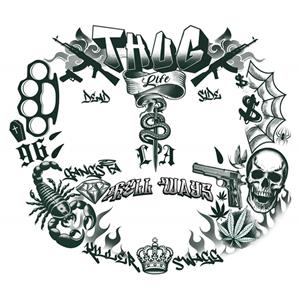 Tatuagem Facial Thug Life