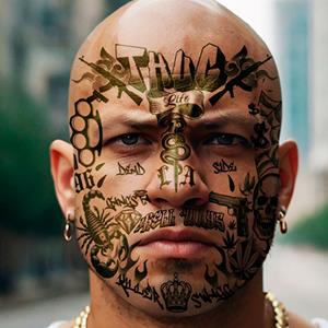 Tatuagem Facial Thug Life