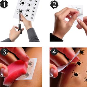 Tatuagens Adesivas 16 Aranhas Pretas