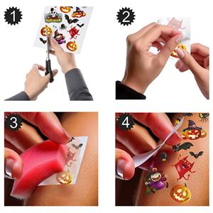 Tatuagens Adesivas Figuras Divertidas de Halloween