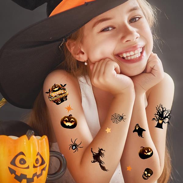 Tatuagens Adesivas Figuras Sombrias de Halloween