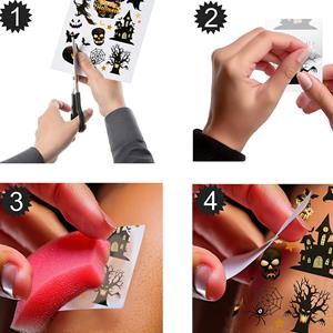 Tatuagens Adesivas Figuras Sombrias de Halloween
