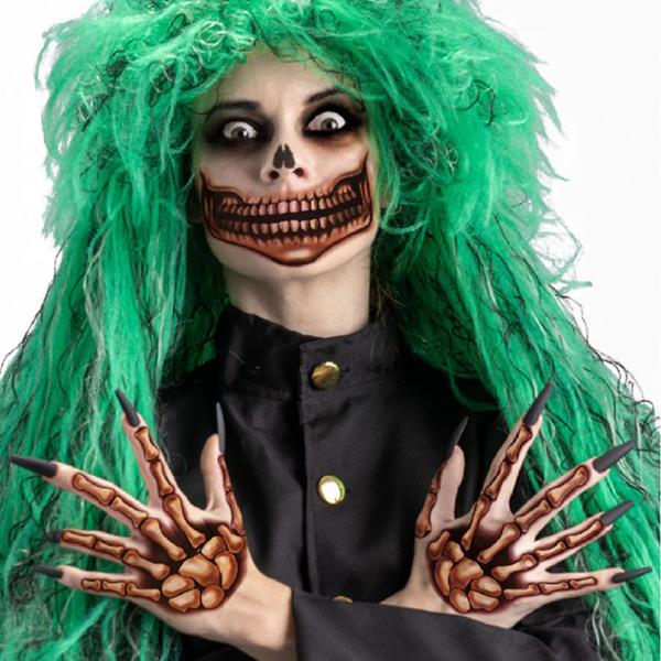 Tatuagens Adesivas Mãos e Boca Palhaço do Horror