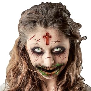 Tatuagens Adesivas Rosto Zombie
