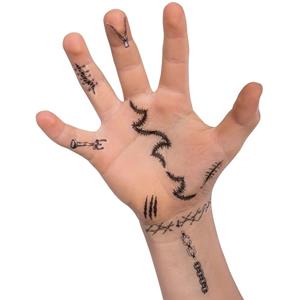 Tatuagens Temporárias para Dedos, 6 unid.