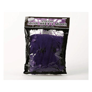 Teia de Aranha Roxa com 2 Aranhas