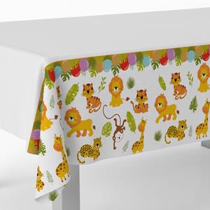 Toalha Animais da Selva Felizes, 1,20 x 1,80 mt