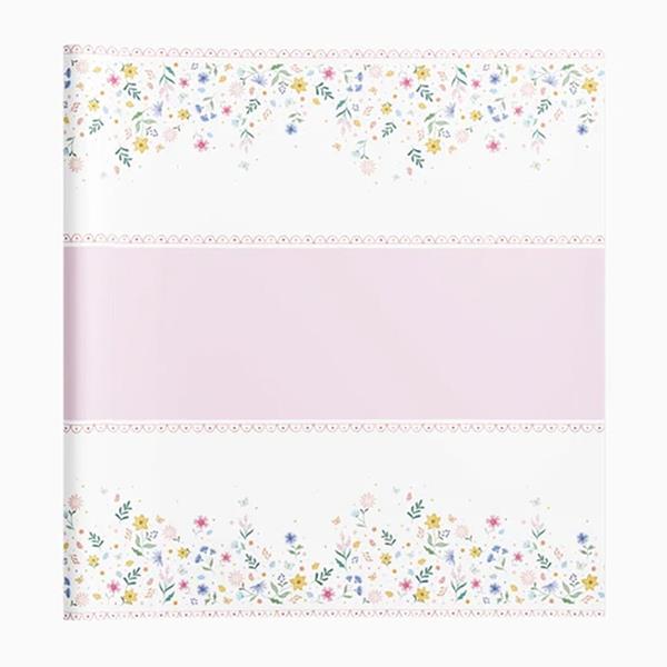Toalha Branca e Rosa Floral, 1,20 x 1,80 mt