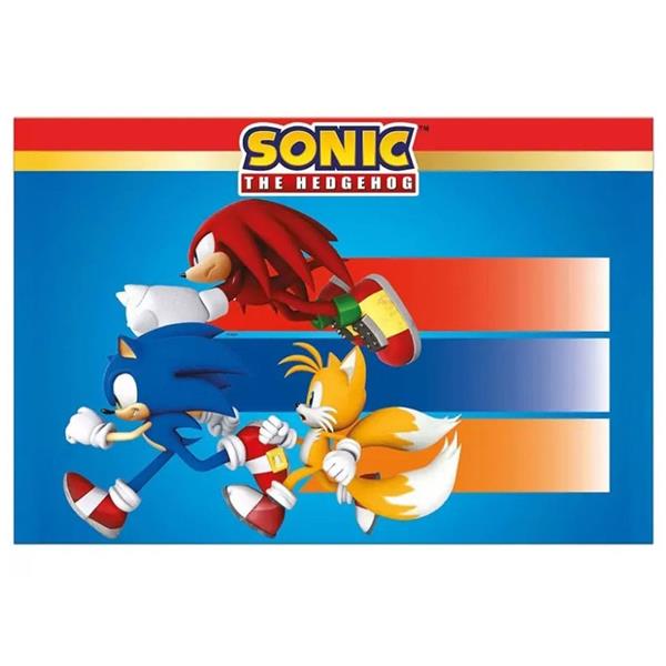 Toalha Festa Sonic The Hedgehog, 1,20 x 1,80 mt